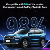 Wireless CarPlay & Android Auto Adapter with Tempered Glass Frame