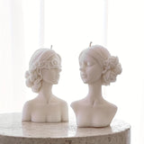 ✨Molde de silicona 3D de niña con ojos cerrados: manualidades con velas, yeso y resina ✨