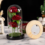 Romantic LED Rose Glass Lamp for Wedding and Home Decoration