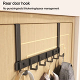 Perchero organizador de 6 ganchos para colgar sobre la puerta: percha para abrigos, sombreros, toallas, artículos de baño y cocina