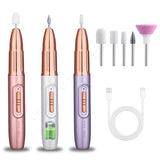 Cordless Electric Nail Drill for Manicure & Pedicure – 4 Speed Settings, Low Noise, Portable Nail Art Tool