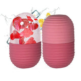 Silicone Ice Facial Roller & Ice Cube Mold - Skin Tightening & Puffiness Relief Set