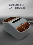 Universal Car Armrest Storage Box – PU Leather Center Console Organizer with Tissue Holder
