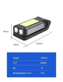 Magnetic COB Work Light – USB Rechargeable LED Flashlight & Camping Lantern