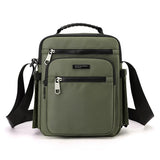 Men’s Oxford Fabric Flap Messenger Bag – Soft Casual Shoulder Bag with Zipper Pocket