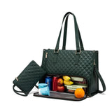 Insulated PU Lunch Handbag for Women – Stylish Box-Shaped Lunch Bag