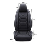 Universal Fit PU Leather Car Seat Covers – Full Set Waterproof Cushion Pads for 5 Seats