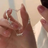 Elegant Bowknot Snake Chain Bracelet for Women
