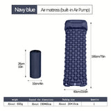 Inflatable Camping Sleeping Mat with Built-in Pillow and Foot Pump
