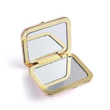 Portable Folding Makeup Mirror with Brush Set – Compact Travel Vanity Mirror & Storage Case