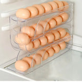 Stackable Automatic Rolling Egg Holder for Refrigerator – Space-Saving Egg Storage Organizer