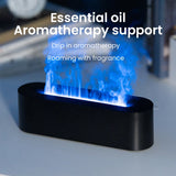 Difusor de aroma de llama: humidificador ultrasónico de vapor frío con luz nocturna de fuego realista