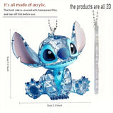Stitch 2D Acrylic Toy Pendant – Cute Collectible Keychain Model