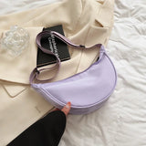 Women’s Half Moon Crossbody Belt Bag – Large Capacity Nylon Chest & Shoulder Bag
