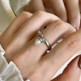 Minimalist Silver Color Geometric Wedding Band – Trendy Party Jewelry for Women