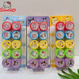 Sanrio Self-Inking Stamp Set - 10pcs Hello Kitty & Friends DIY Craft Stamps