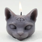 Three-Eyed Cat Gothic Scented Candle – Halloween Aromatherapy & Home Décor