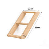 Wall-Mounted Cat Shelf with Hammock – Wooden Climbing Perch and Scratching Post for Indoor Cats