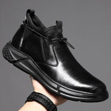 Men's Waterproof Steel Toe Work Boots - Slip-Resistant Safety Shoes