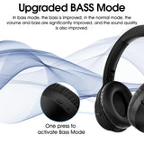 Wireless Over-Ear Headphones with 70H Playback - Bluetooth 5.3, HiFi Stereo & Bass Mode