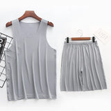 Men’s Ultra-Thin Sleeveless Pajama Set – Breathable, Quick-Dry Sleepwear