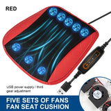 Universal Car Seat Cooler with USB Fan – 3-Speed Ventilated Cooling Cushion for Summer
