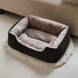Cama de felpa para gatos: acogedora cesta con cojines para gatitos y mascotas pequeñas