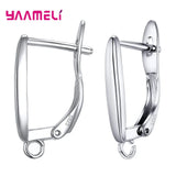 Sterling Silver Hoop Earrings with Cubic Zirconia – Elegant Jewelry for Women