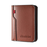 Ultra-Thin PU Leather Card Wallet for Men – Slim Minimalist Credit Card Holder