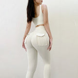 Women's High Waisted Yoga Leggings with Pockets - Tummy Control Workout Pants for Gym & Running