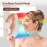 7-Color LED Face & Neck Mask for Skin Tightening, Rejuvenation, and Whitening – Wireless Photon Therapy