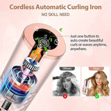 Wireless Automatic Hair Curler with Adjustable Heat & Timer Settings