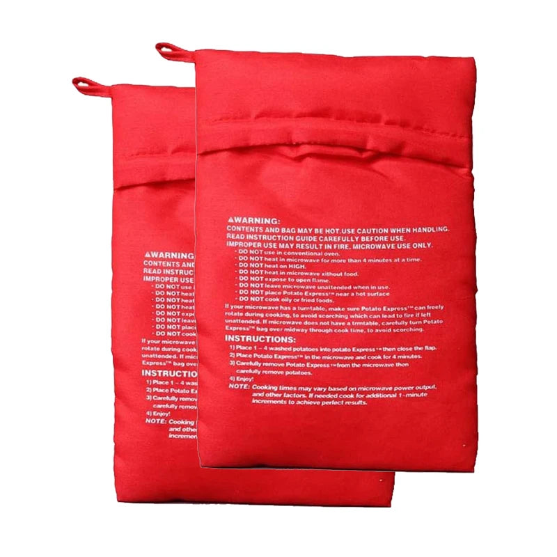 Bolsa reutilizable para cocinar patatas en microondas: patatas al horno perfectas en 4 minutos
