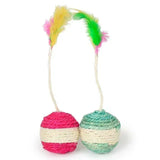 Natural Sisal Rope Cat Toy Ball – Interactive Scratcher & Play Ball for Cats