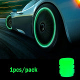 Glow-in-the-Dark Tire Valve Caps – Fluorescent Stem Covers for Cars, Motorcycles & Bicycles