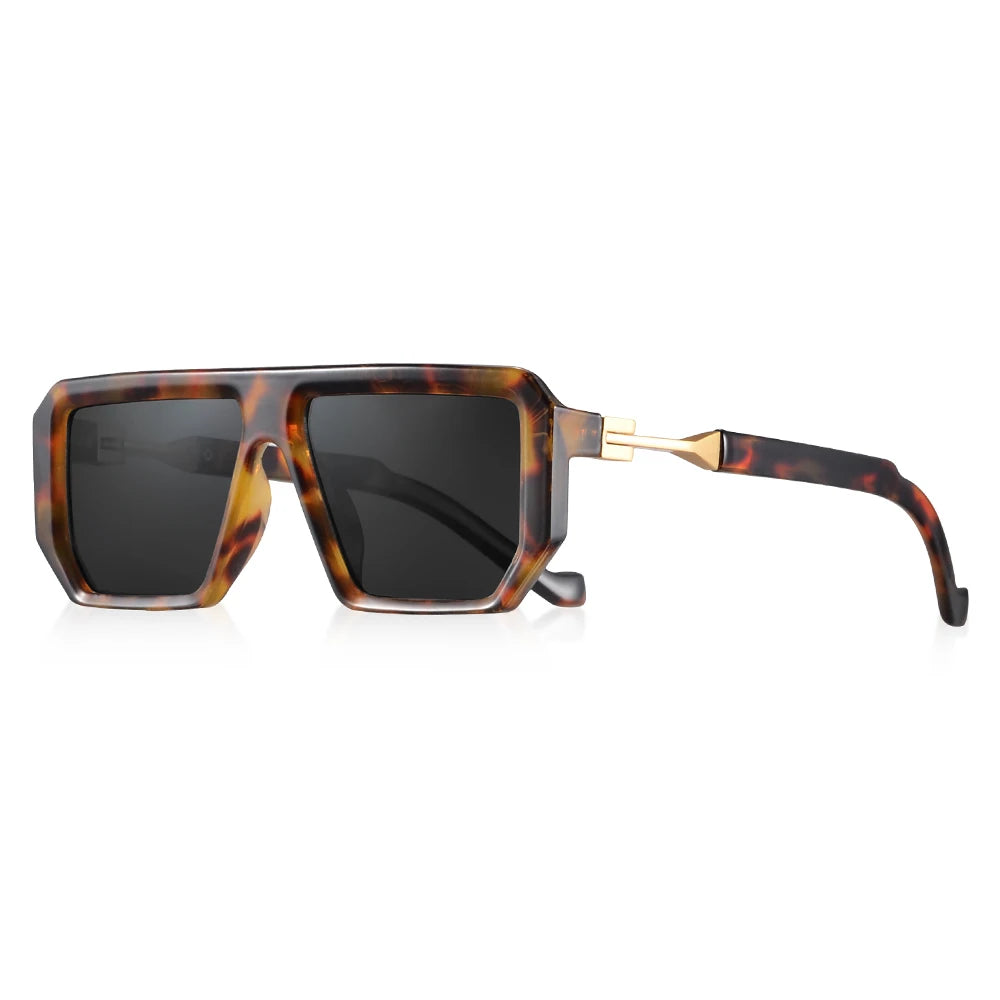 Retro Polygon Sunglasses – UV400 Protection, Trendy Gradient Lenses, Unisex Fashion Shades for Modern Style