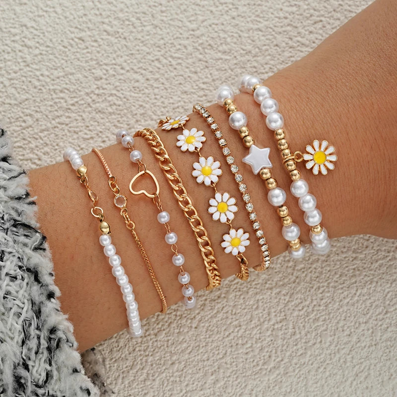 Trendy Star Charm Beaded Bracelet for Women – Stylish Fitness & Sleep Tracker Accessory