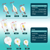 Vintage LED Edison Bulb – E14 & E27 | 2W-8W | 220V | Warm White Filament Light