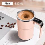Self-Stirring Smart Coffee Mug with Digital Temperature Display – Portable Automatic Mixing Cup