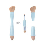 4-in-1 Double Ended Makeup Brush Set for Foundation, Concealer, Blush & Eyeshadow – Travel-Friendly