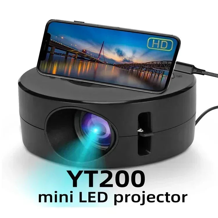 Portable HD Smart Projector - 1080P Support with Auto Focus & 100" Display