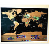 Scratch-Off World Map Poster – Retro Travel Décor for Home, Office & Gift Giving