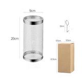 Stainless Steel Rolling Grill Basket - Portable BBQ Mesh for Outdoor Camping & Picnics