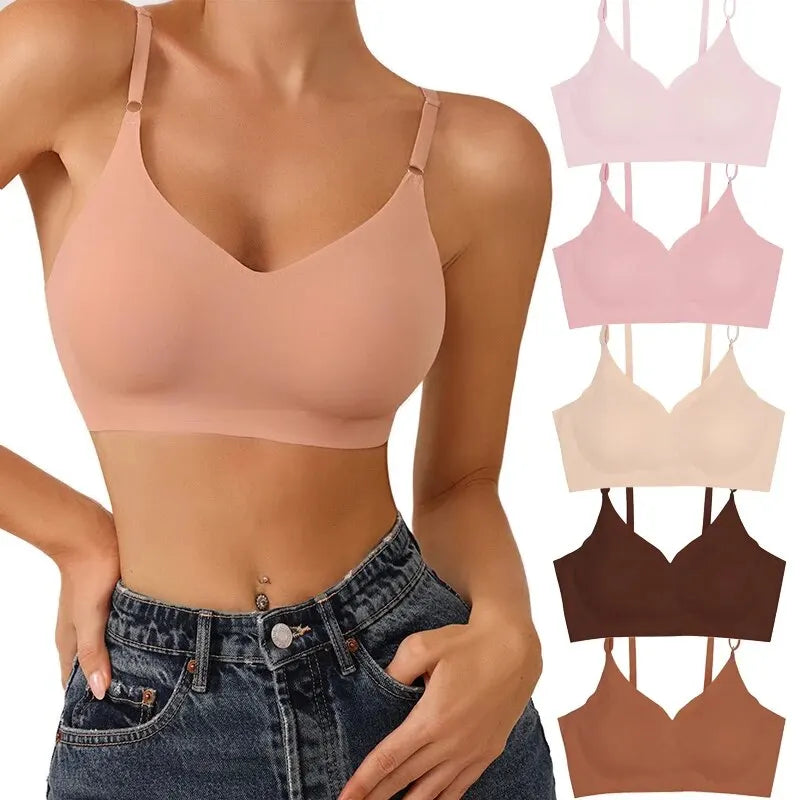 Seamless Wireless Push-Up Bra with Ice Silk Comfort