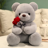 Rose Teddy Bear Plush - Romantic Stuffed Animal Gift for Valentine's Day