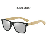 Fashion Bamboo Wood Vintage Oval Sunglasses - UV400 Protection for Outdoor Adventures
