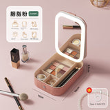 Foldable Makeup Mirror with Storage Box – Portable Vanity Organizer
