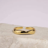 Stackable Ripple Wave Rings for Women – Adjustable Stainless Steel 18K Gold & Silver Plated Minimalist Jewelry