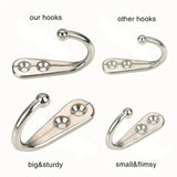 Retro Wall Hooks – Heavy Duty Iron Coat & Towel Rack with Screws for Kitchen, Bathroom, and Home Storage