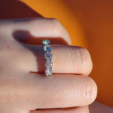 925 Sterling Silver Moissanite Wedding Band – D Color VVS1 Engagement Ring for Women